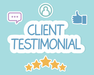 client testimonial text concept- vector illustration