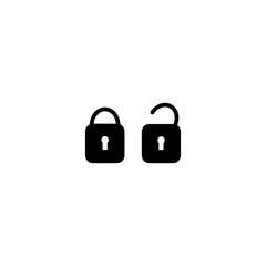 Black locks icons on white background. Vector EPS10