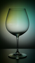 glass for wine on a light background