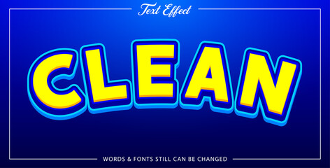 Graphic text effect clean