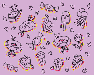 seamless background with sweets