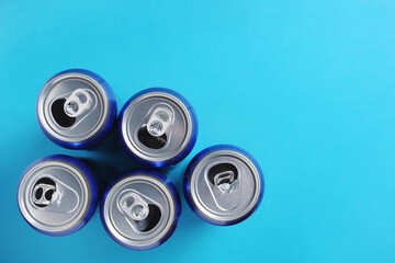 Opened aluminum cans