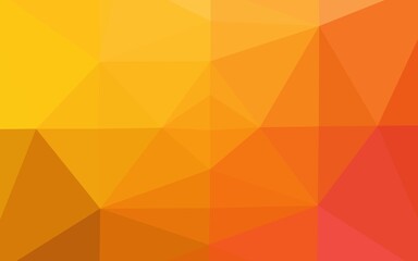 Light Yellow, Orange vector polygon abstract background.