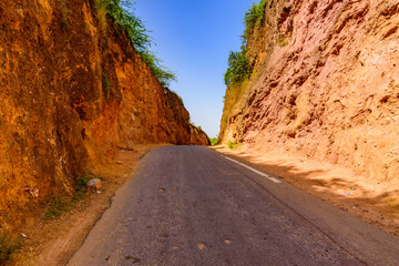 Haldighati is a mountain pass in the Aravalli Range of Rajasthan. Historical battle between the Kingdom of Mewar and the Mughal Army took place here in 1576.
