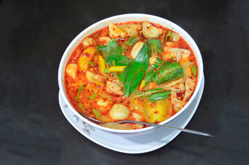 Authentic Thai tom yum soup