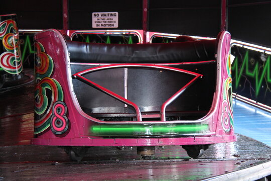 A Spinning Car on a Waltzer Fun Fair Ride.