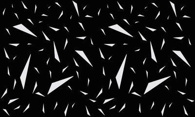 irregular triangles black and white pattern background.