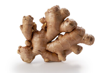 Ginger root isolated on white background