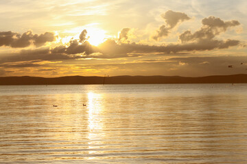 Golden Sunset Balaton Lake, Hungary