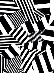 Vector striped pattern. Grunge black-white background.