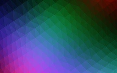 Obraz premium Dark Multicolor, Rainbow vector abstract polygonal cover.