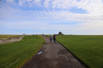 Fototapeta premium Holy Island Castle and Sea