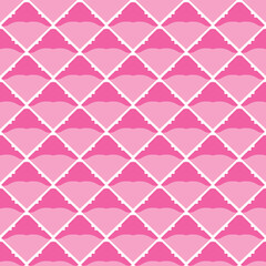 Vector seamless pattern texture background with geometric shapes, colored in pink, white colors.