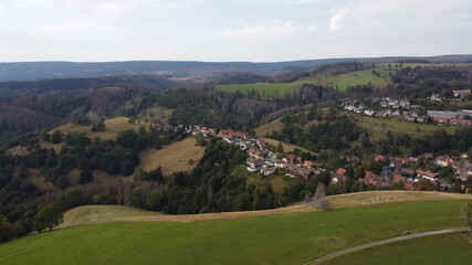 Fototapeta na wymiar Bergstadt Sankt Andreasberg im Harz