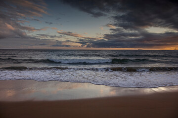 sunset on the beach