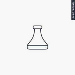 Chemistry, medical bulb, linear style sign for mobile concept and web design