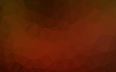 Dark Orange vector polygonal background.
