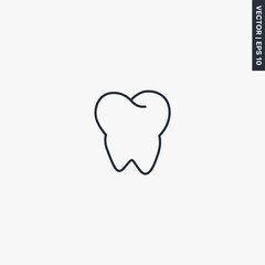 Dentistry, tooth, linear style sign for mobile concept and web design