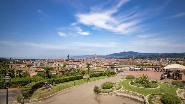 4K Timelapse of Florence view from Piazzale Michelangelo