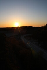 A beautiful sunset in the German summer