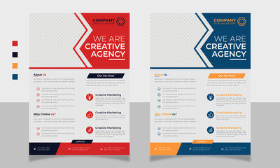 Corporate business flyer template design