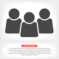Human  vector icon , lorem ipsum Flat design
