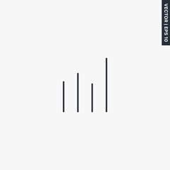 Graph, chart, linear style sign for mobile concept and web design