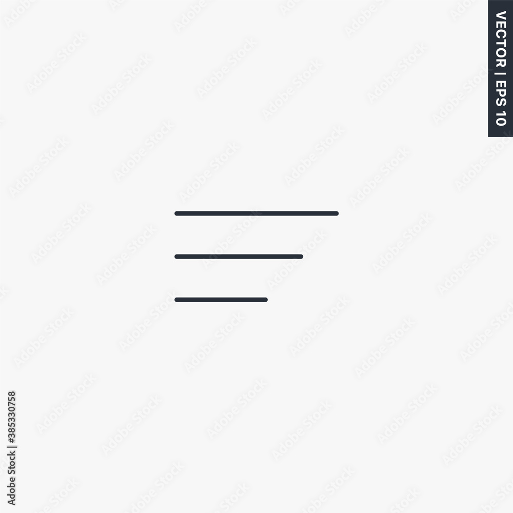 Poster menu, navigation interface, linear style sign for mobile concept and web design