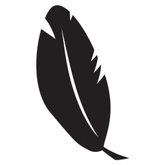 Icon of a feather of a bird depicting exotic feather
