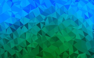 Obraz premium Light Blue, Green vector abstract mosaic pattern.
