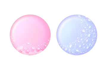 Bar of soap..Realistic vector illustration.Shampoo bubbles texture.