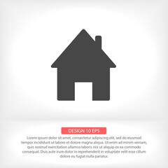 House vector icon , lorem ipsum Flat design