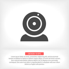 Webcam  vector icon , lorem ipsum Flat design