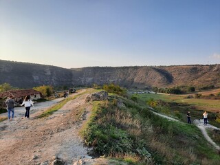 hiking in the mountains