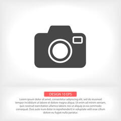 Camera  vector icon , lorem ipsum Flat design