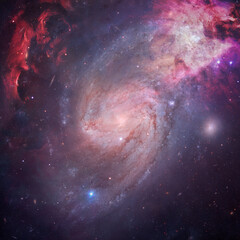 Plakat Spiral galaxy. Deep cosmos. Outer space. Elements of this image furnished by NASA