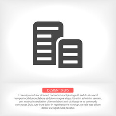 List  vector icon , lorem ipsum Flat design
