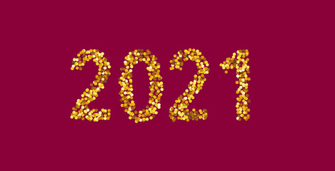 2020 numbers picture on red background