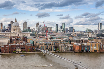 Panorama of London from above the Thames