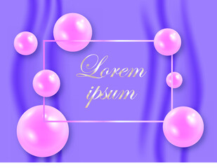 pink pearls on a purple background