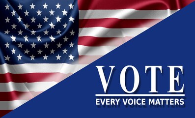 Election day. Election voting poster. Vote 2020 in USA, banner design. Political election campaign