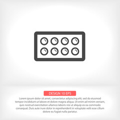 Pills  vector icon  , lorem ipsum Flat design