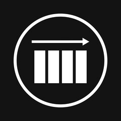 Financial blocks. Stability flat infographics. Vector illustration. Isolated on black background