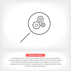 Loupe   vector icon  , lorem ipsum Flat design