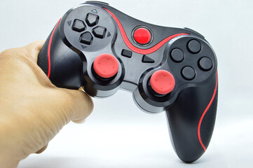 The joystick is used to control the game.
