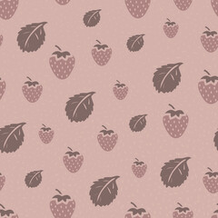 seamless repeating pattern of strawberries