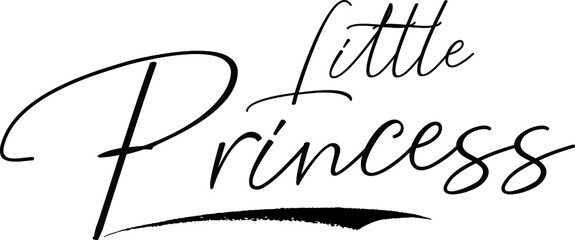 Little Princess Cursive Calligraphy Text Black Color Text On White Background