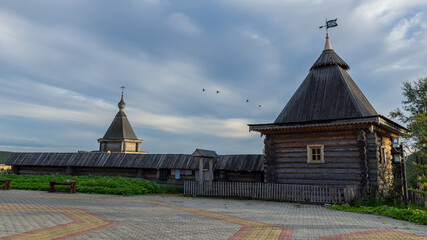 Wooden Orthodox Cathedral in Murmansk, Russia, August 2020