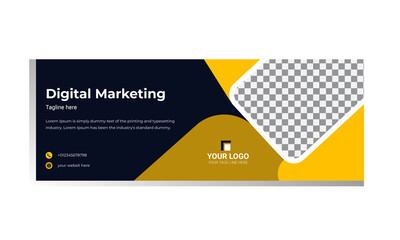 Business promotion and creative facebook cover template