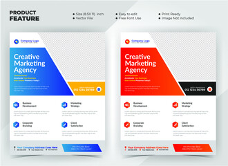Digital Marketing Agency Corporate Flyer Mrkeketing Promotional Leaflet vector File VEctor File